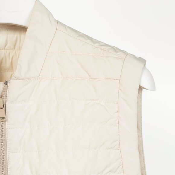 Brunello Cucinelli SS/15 Ecru Taffeta Quilted Down Vest - Picture 5 of 13